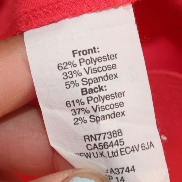 J. Crew Red Scalloped Shift Mini Dress Women Size 4 - Picture 10 of 10